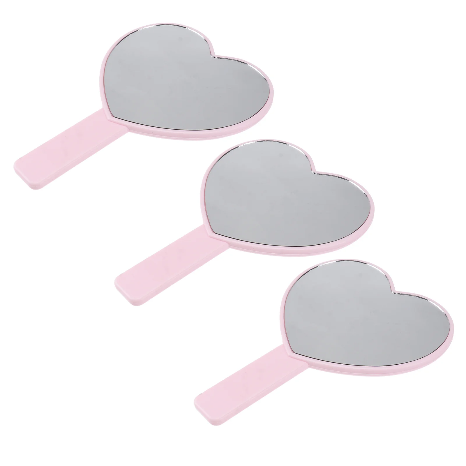 3Pcs Makeup Shape Compact Portable Single Side Handheld Mirror for Girls Women