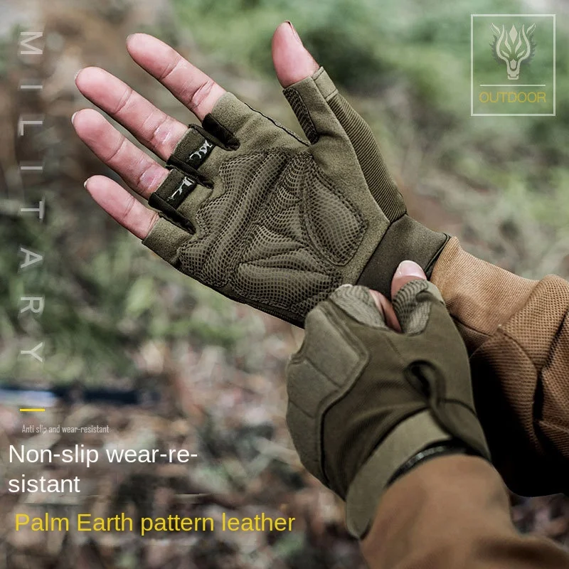 Tactical Gloves for Men and Women Half Finger Outdoor Mountaineering and Cycling Wear-resistant Breathable Riding Gloves