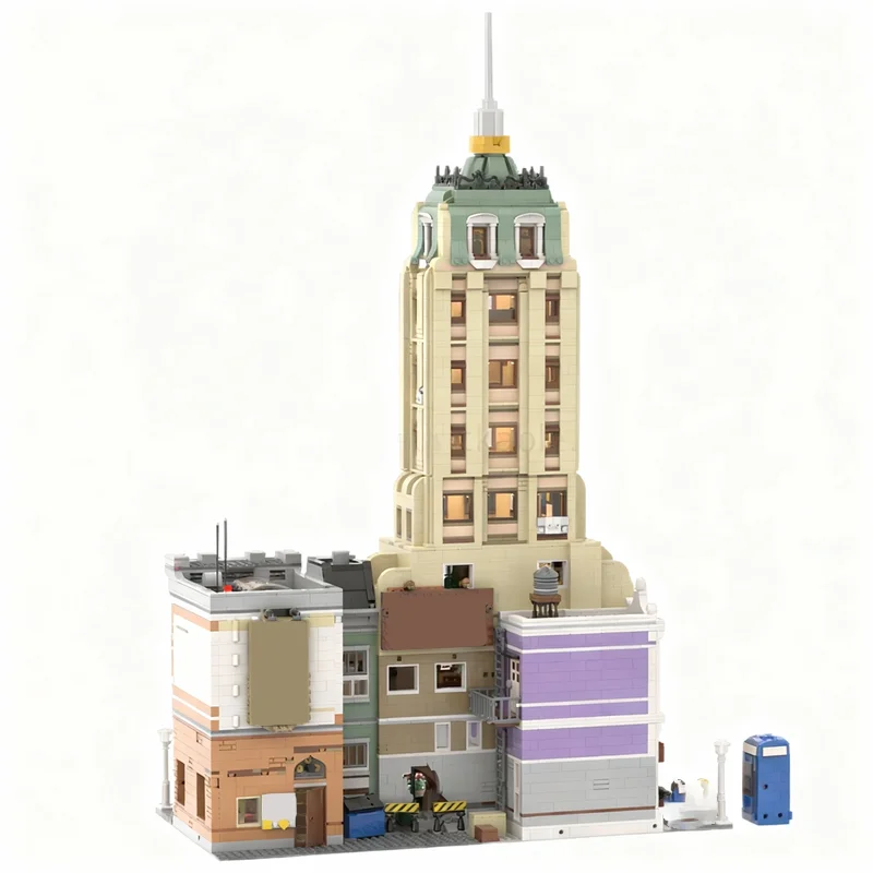 7376pcs MOC Daily Planet Modular Streetscape 1 Model Building Blocks Architecture Toy Christmas Gift Idea Education Brick Kids