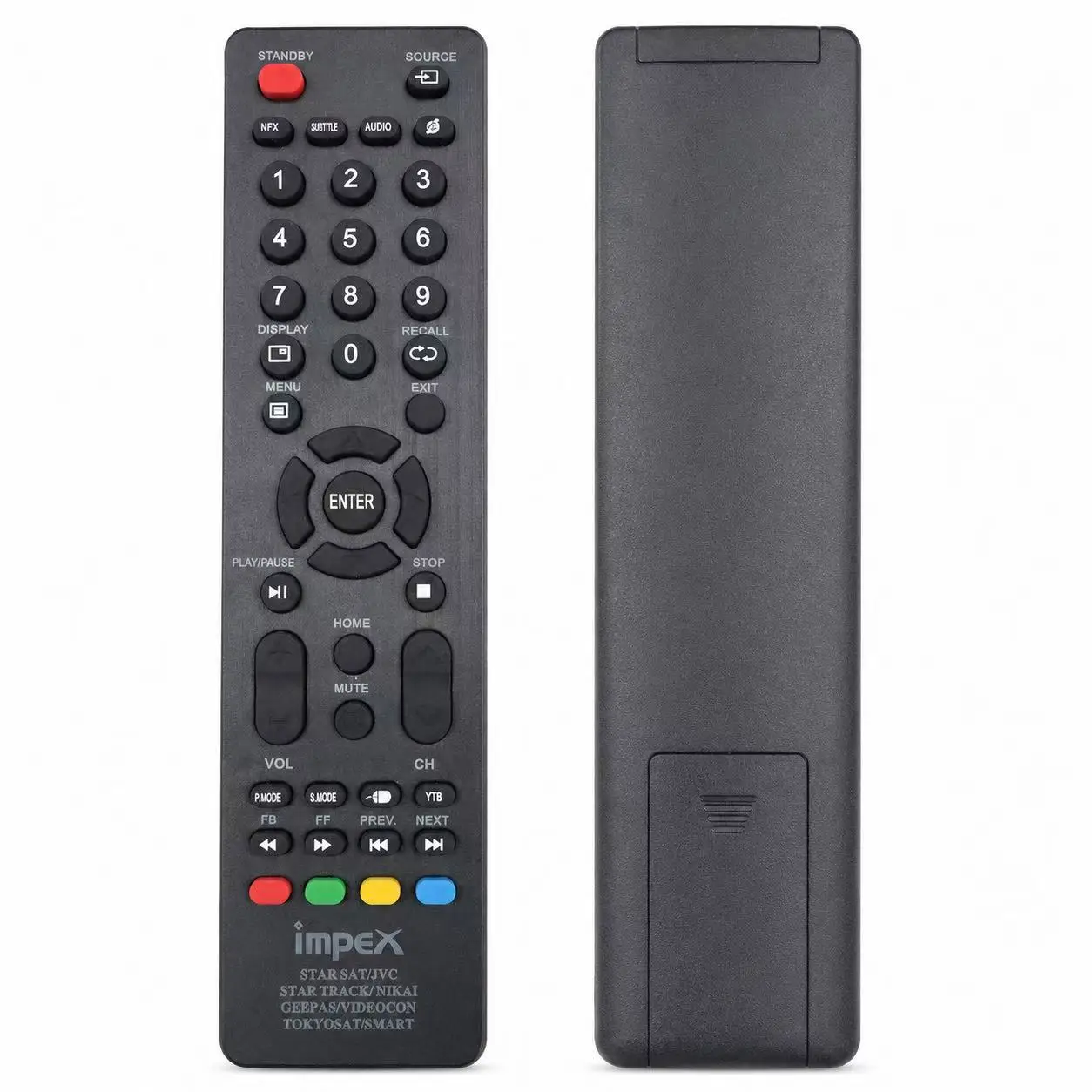 Replacement Remote Control For Impex STAR TRACK STARLIFE SAT JVC Geepas VIDEOCON Tokyosat NIKAI Smart TV