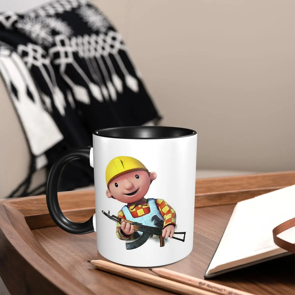 Taza de Bob el constructor, tazas de café de cerámica divertidas, tazas de té, taza de leche, regalos para amigos