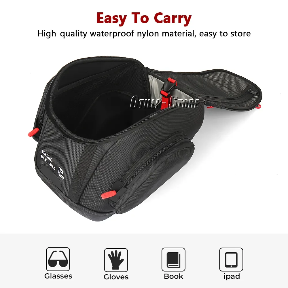 Moto 12L Borsa Da Carro Armato Bagagli Zaino Impermeabile Kit Blocco Rapido Nero Per BMW R1300GS ADV R 1300 GS Adventure 2024 2025