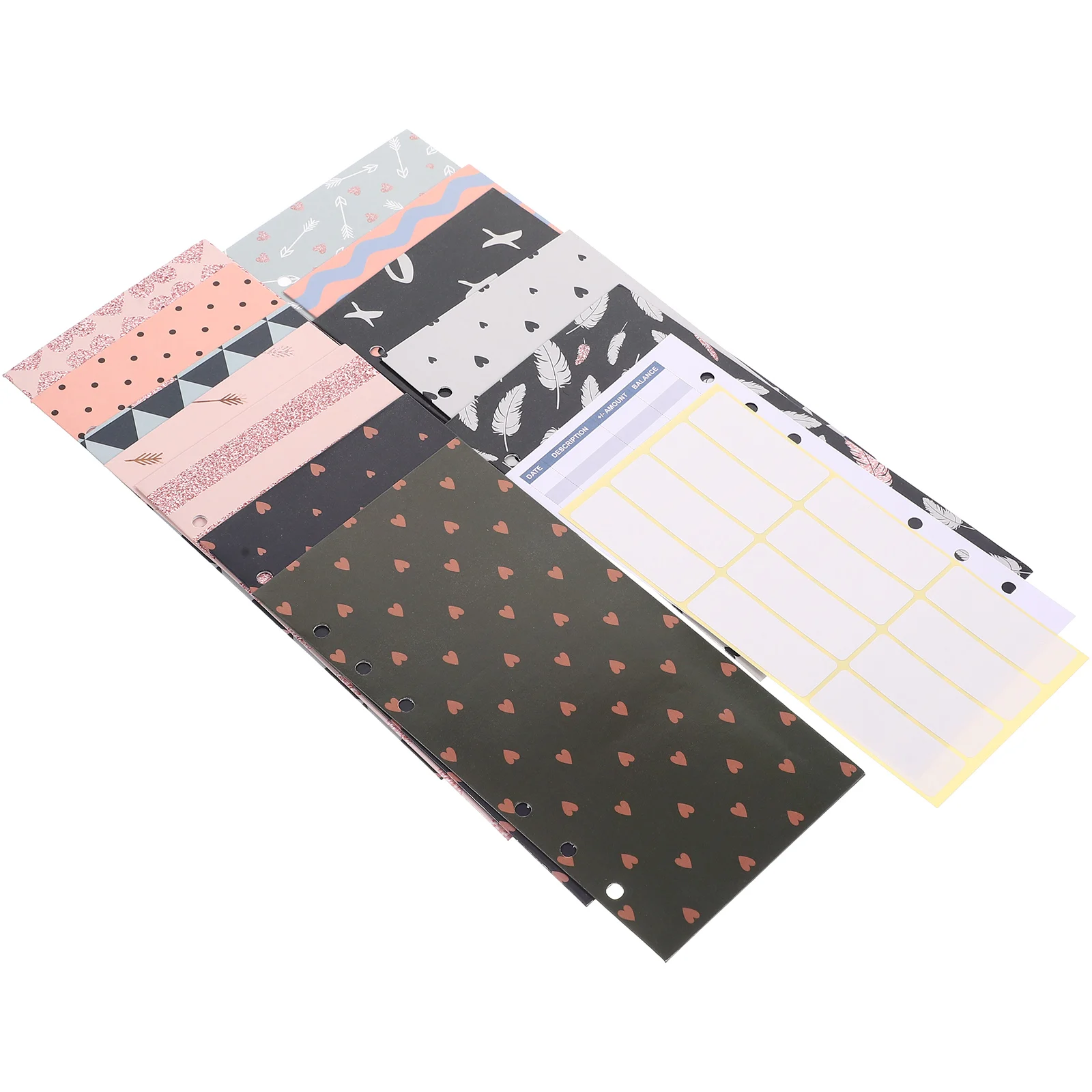 

1 set Marble Print Envelopes Budgeting Cash Management PVC Waterproof Expense Record Wallet Organizer Binder Replacement Sheets