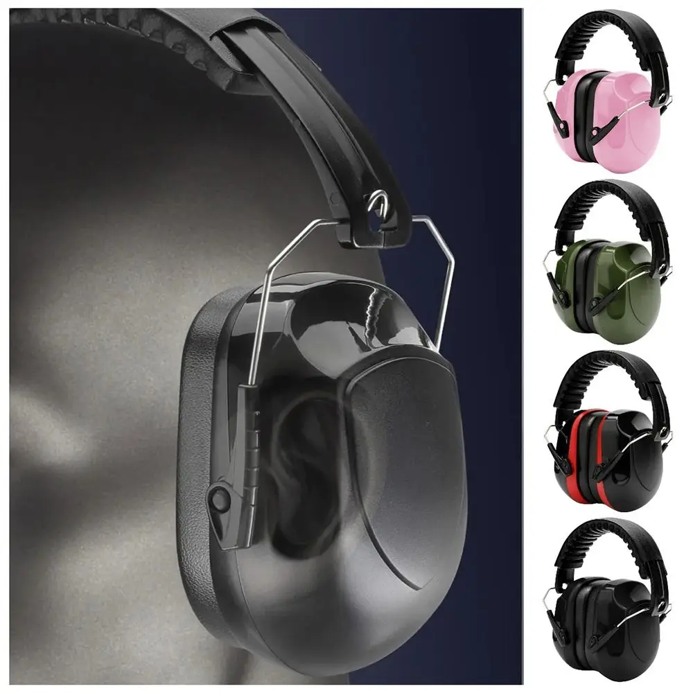 SNR-34dB غطاء للأذنين قابل للتعديل للرأس للحد من الضوضاء حماية السمع غطاء للأذنين مضاد للضوضاء قابل للطي واقي أذن فعال