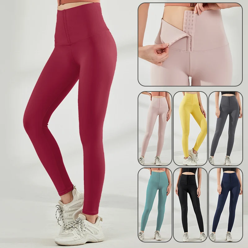 Legging kompresi olahraga wanita, celana legging Yoga elastis latihan Gym, Legging kompresi Push Up pinggang tinggi untuk wanita