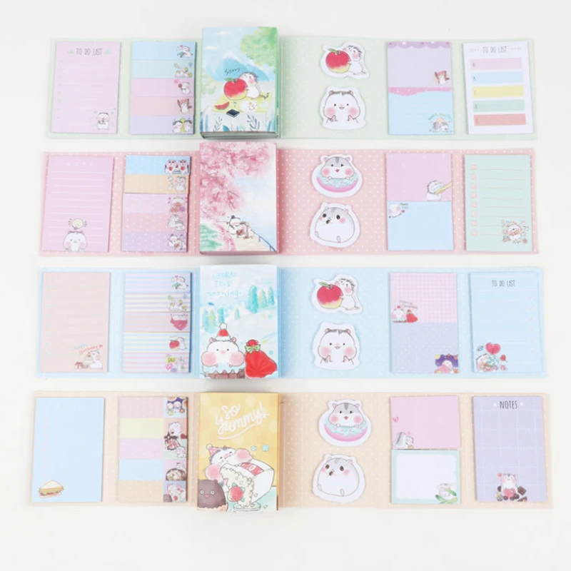 1pack/lot N Times Peach Hamster Notes Office Stationery Scrapbook Note Sticky Notes Memo