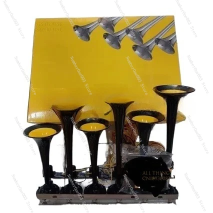 

12/24 В шесть трубок тридцать шесть тонов автомобильный музыкальный звуковой сигнал грузовик электронное управление металлическая трубка музыкальный воздушный звуковой сигнал с кнопкой