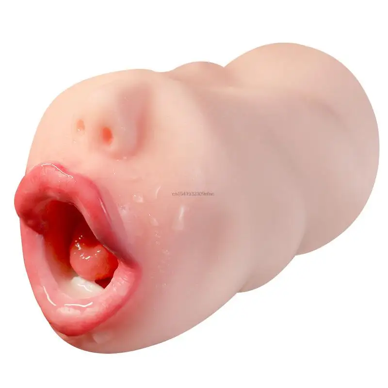 Tongue Deep Throat Male Masturbation Fellatio Adult Toys Realistic Vagina and Ass Masturbator Pocketfor Pussy Sex Toys for Men