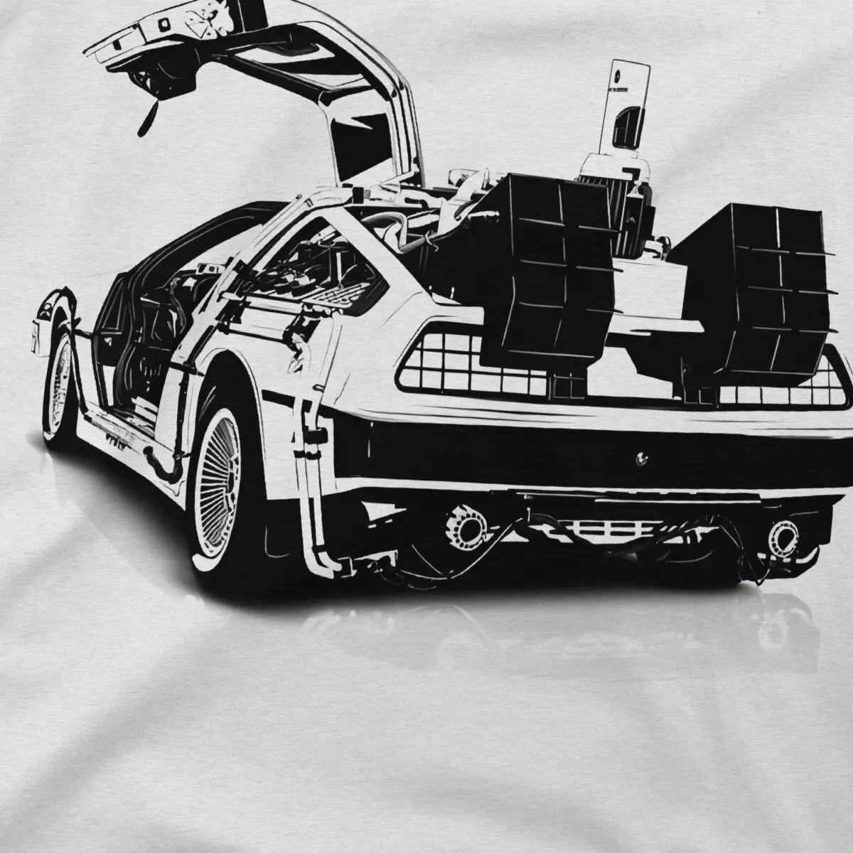 Back To The Future Men\'s TShirt Delorean Vector Distinctive T Shirt Graphic Sweatshirts New Trend