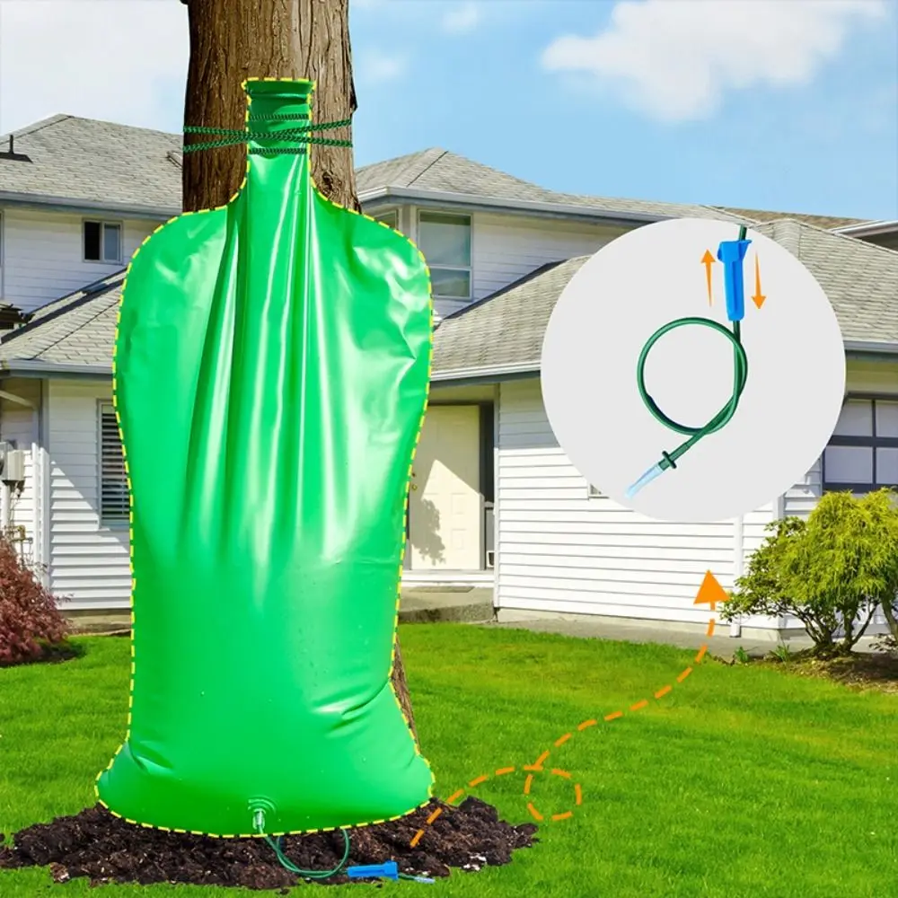

15/40L Trees Drip Irrigation Bag Reusable Self Watering Plant Watering Pouch Hanging Dripper Flow Rate Adjustable