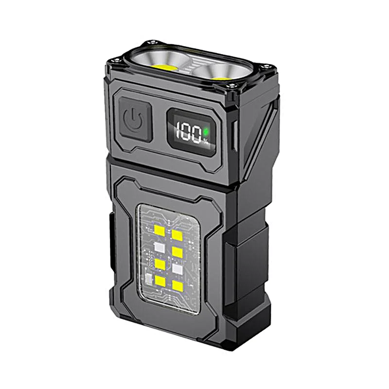 WARSUN DC08 Rechargeable LED Work Light, 800Lm, 90° Rotatable, Magnetic Base, IPX5 Waterproof, Portable Multi-function Lamp