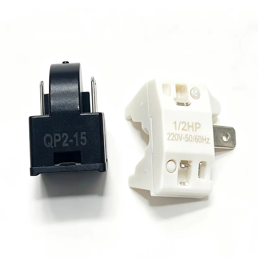 QP2-15 Refrigerator Compressor Starter 1-Pin Starter (15 Ω) + Butterfly Protector