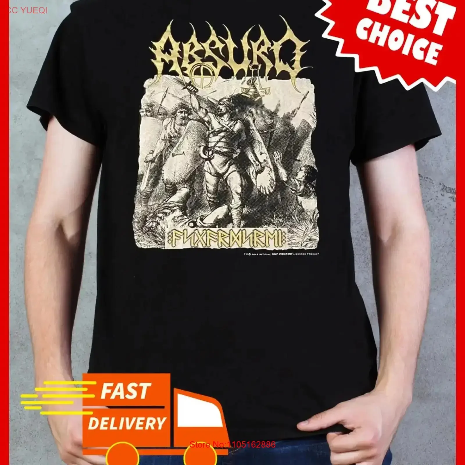 

Футболка Absurd Asgardsrei 2002, черная хлопковая винтажная стильная растянутая слегка стильная уличная одежда, дышащая мужская мягкая мода