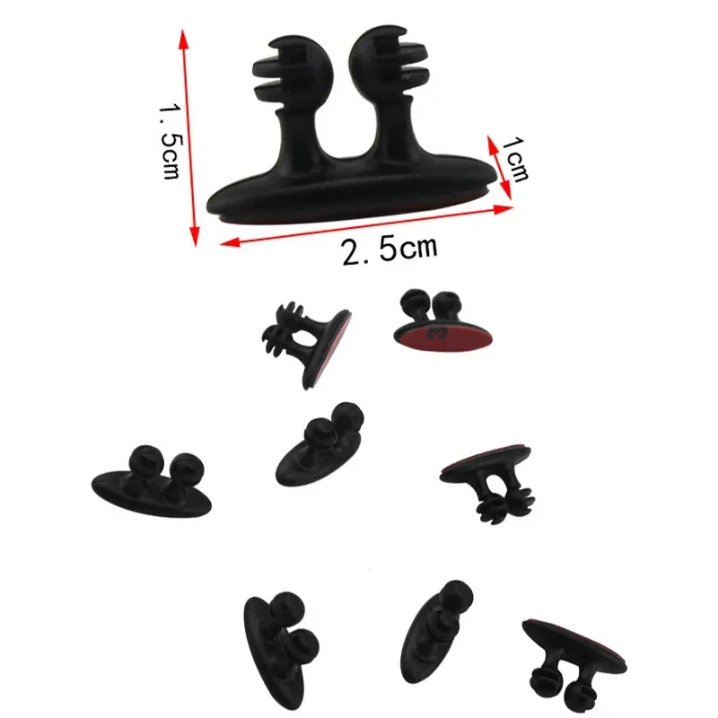 5/10/15 Buah Klip Pengikat Kabel Data Multifungsi, Penjepit Kabel Bulat, Pemotong Kabel, Pengatur Penyimpanan, Penyangga Desktop