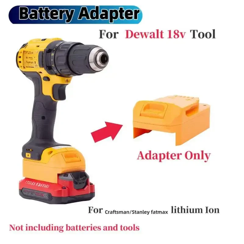 1PCAK Adapter   For Stanley fatmax Craftsman v20 Lithium BatteryConverter To Dewalt 18v  Power Tools Use(No tools and battery)