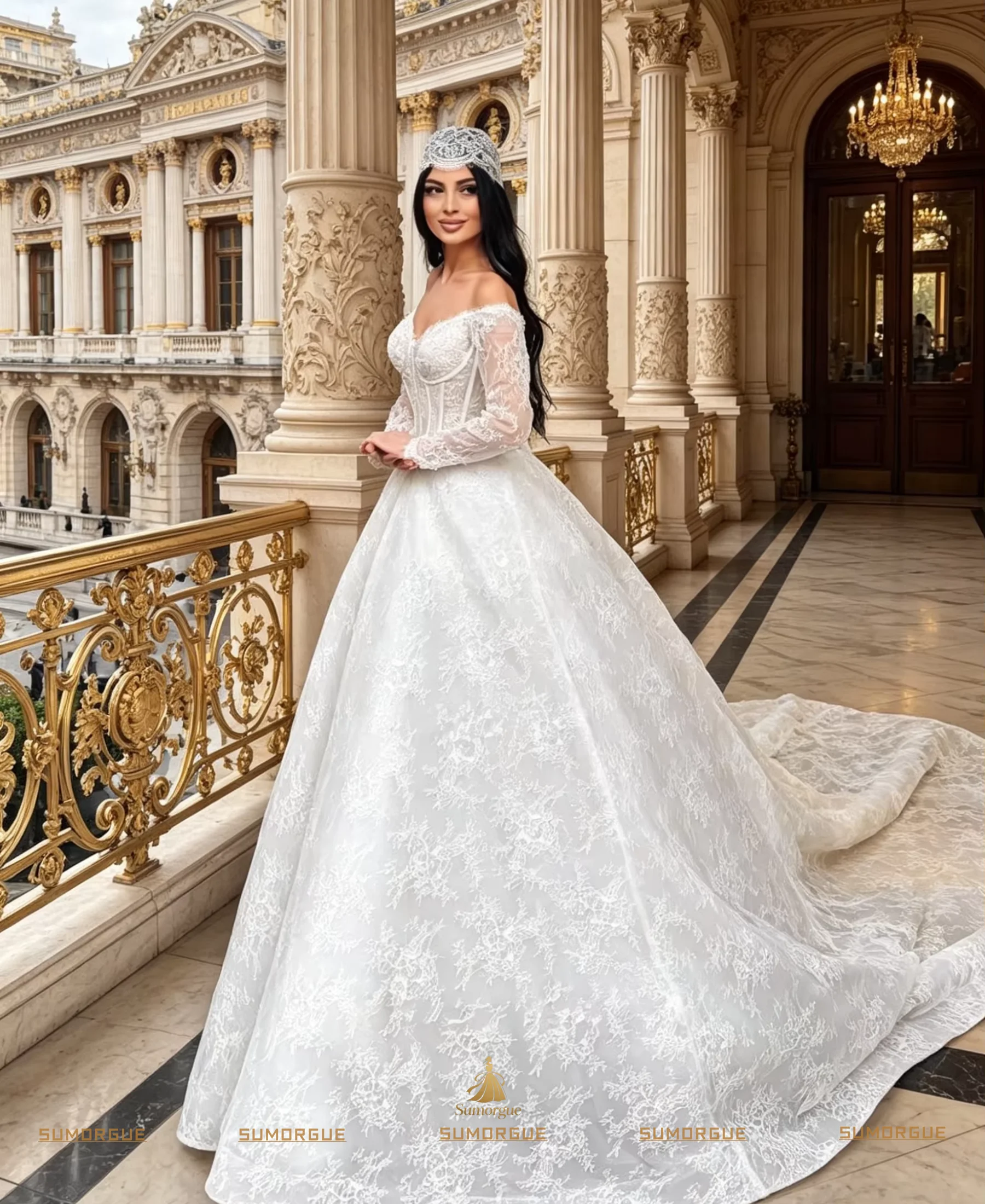Lace Wedding Dress Long Sleeve Estilo Princesa Elegantes Bespoke High-end Customized Vestidos De Novia