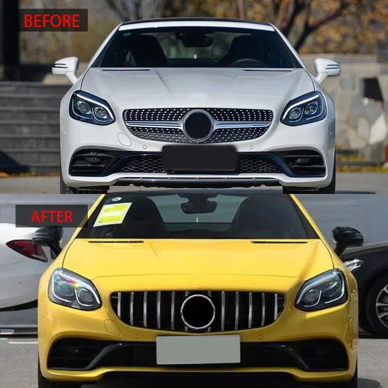 

Передняя решетка радиатора для Mercedes-Benz R172 SLC Class 2016-2020, ABS, тюнинг, обвесы