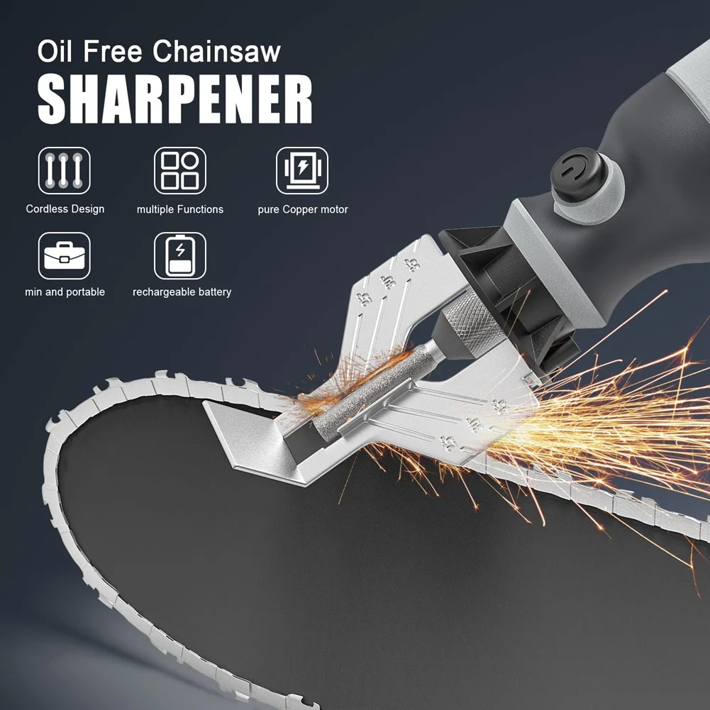 

PA-Cordless Chainsaw Sharpener, Electric Handheld Chainsaw Sharpening Kit, High Speed ​Chainsaw Sharpening