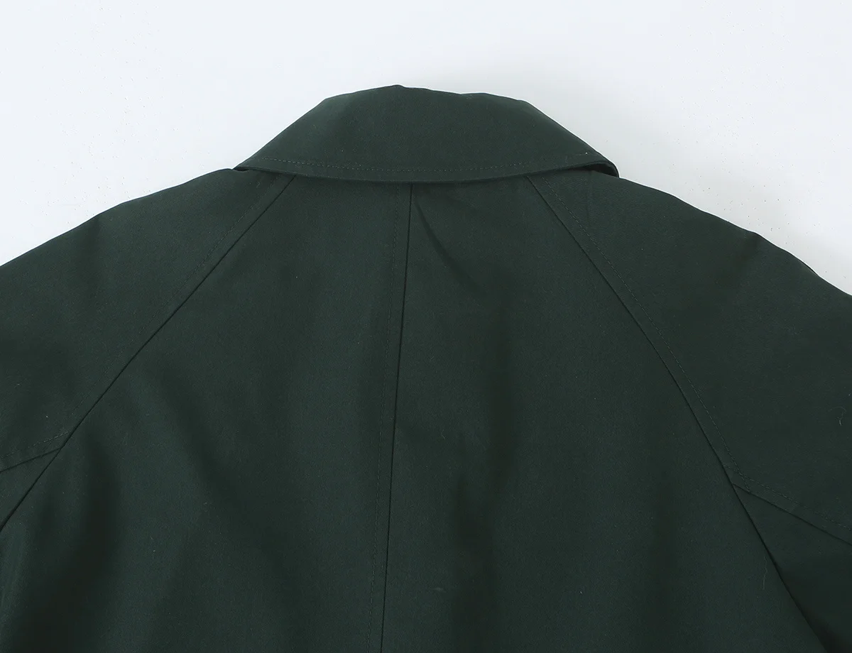 TFMLN Neuer Lässiger Langer Trenchcoat für Damen mit Reverskragen, Einreihig, Langarm, Locker Geschnitten, Frühling Herbst Streetwear – Detail 9