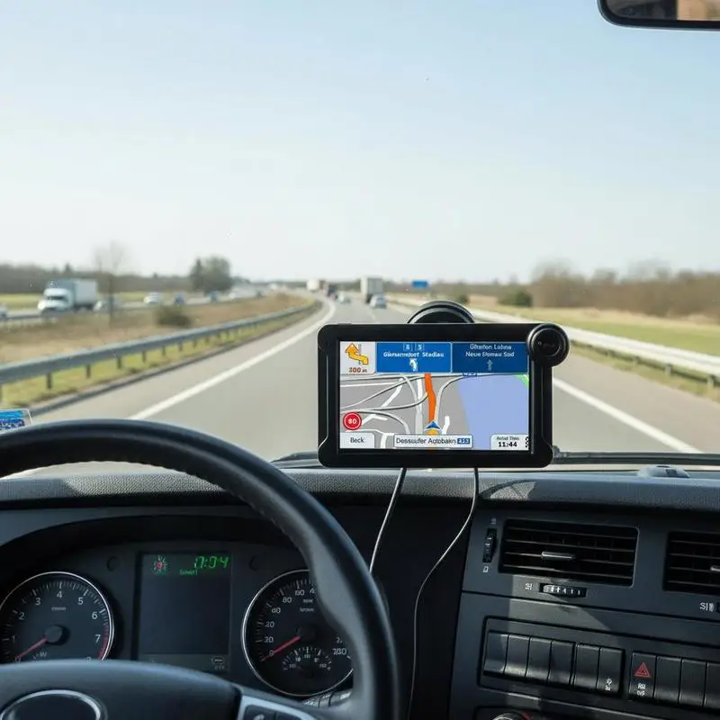 Satellite Navigation Device 7 Inch For Vehicle Truck RV Voice Guidance Speed Warning 16GB Memory Built-in Dash Cam Custom Routing Touch Screen Professional Mapping System