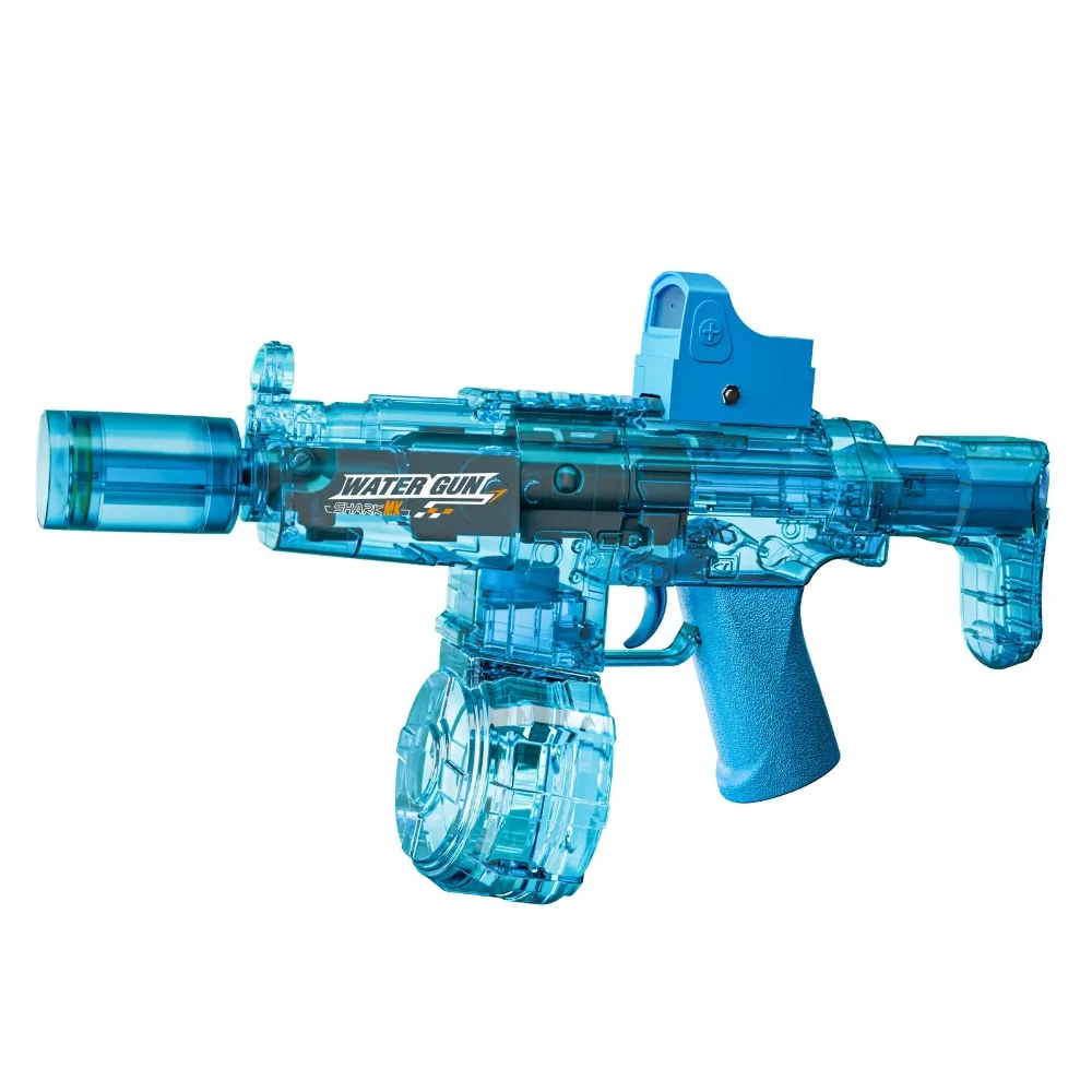 ใหม่ปืนฉีดน้ำ MP5 ของเล่นไฟฟ้าแรงดันสูงปืนไรเฟิลอัตโนมัติเต็มรูปแบบฤดูร้อนเกมชายหาดสระว่ายน้ำของเล่นเด็กผู้หญิงวันเกิดคริสต์มาสของขวัญ