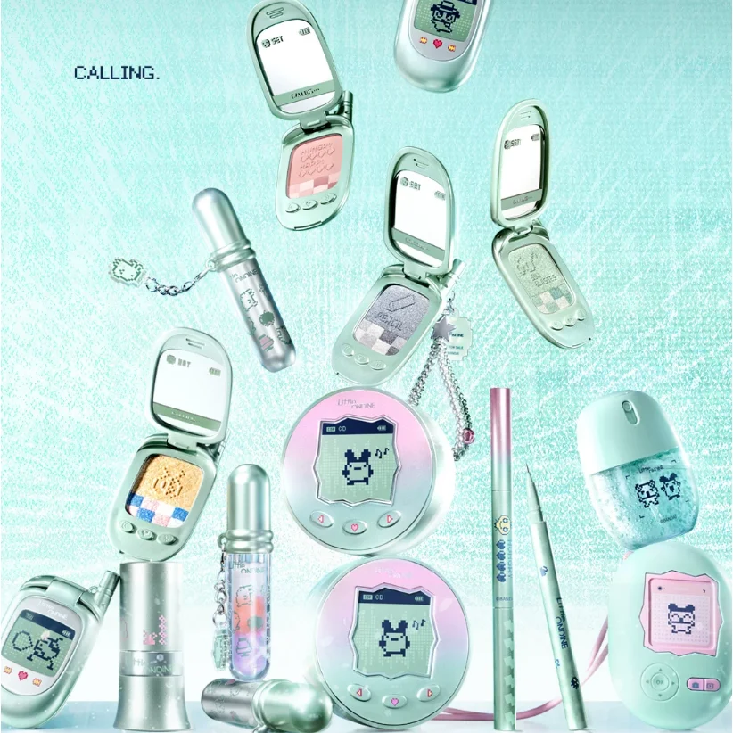 Little Ondine All in Makeup Kit Pearl Eyeshadow,Blush Cream Lipstick,Setting Powder,Eyebrow & Eyeliner Pencil Essence Spray