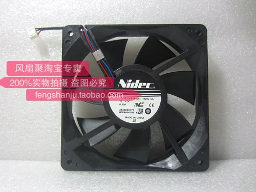 

Freight free new original Nidec D12T-12PS14 12cm12025 12V0.10A silent ball cooling fan