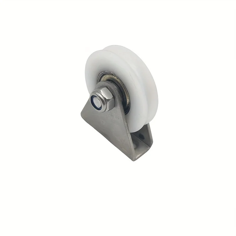 2pcs U-Groove Wheel with Bracket Bearing 6mm Steel Rope Pulley Wheel with Base 6*38mm for Wire Guide Plastic Material