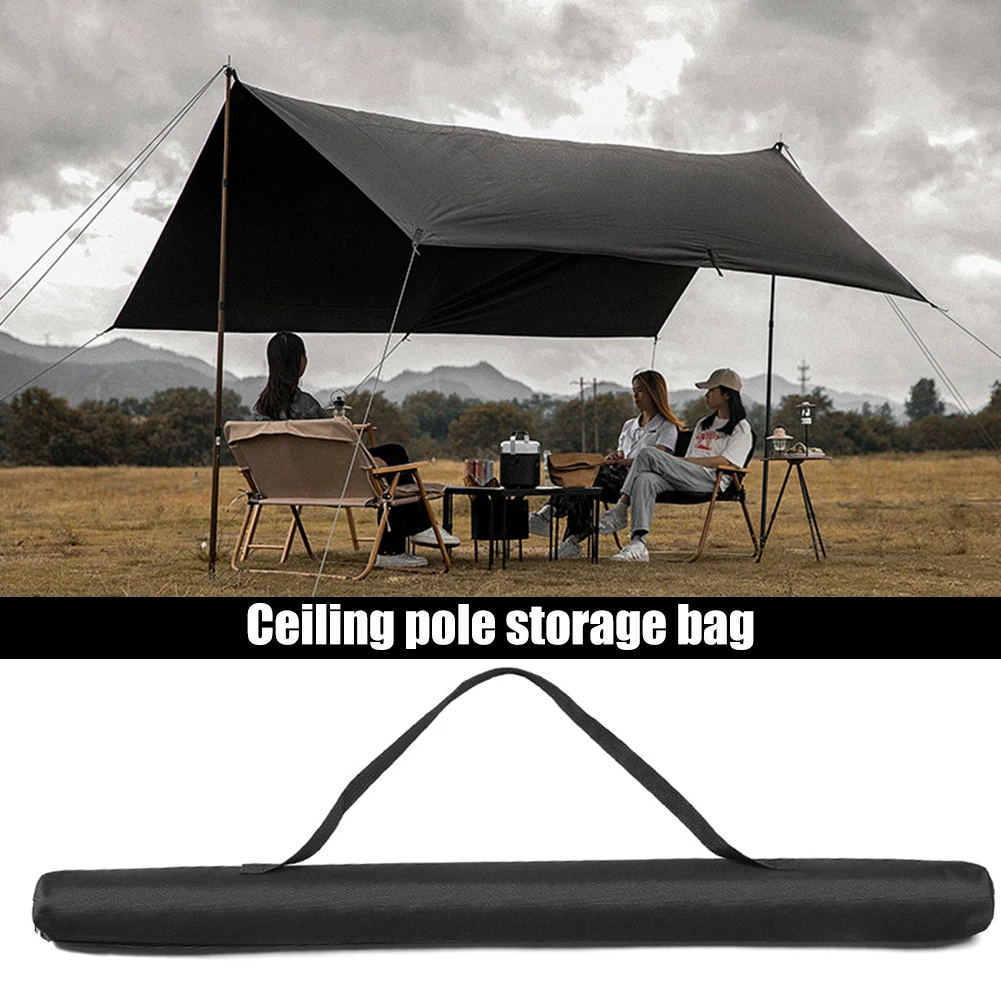 Camping Canopy Pole Storage Bag Portable Fishing Rod Camera Tripod Case 600D Oxford Cloth Wear-resistant for Outdoor Camping