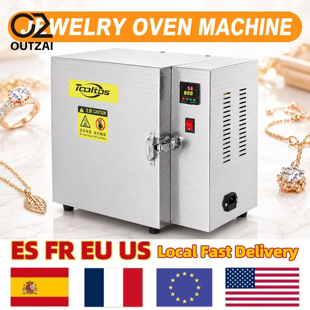 110V 800 Jewelry Casting Burnout Furnace 1500W 15*15*20cm Chamber With Constant Temperature Control Wax/Plaster Mold Thermostatic Burnout Oven Jewelry Casting Kiln for Lost Wax Casting