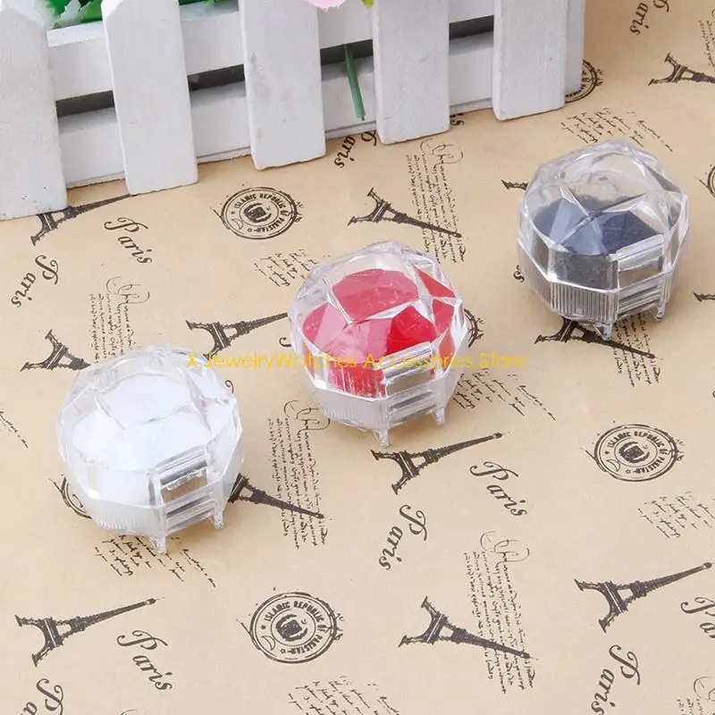 

31KD прозрачная акриловая коробка для колец, серьги-гвоздики, шкатулка для украшений, органайзер для серег, ювелирных изделий, 3