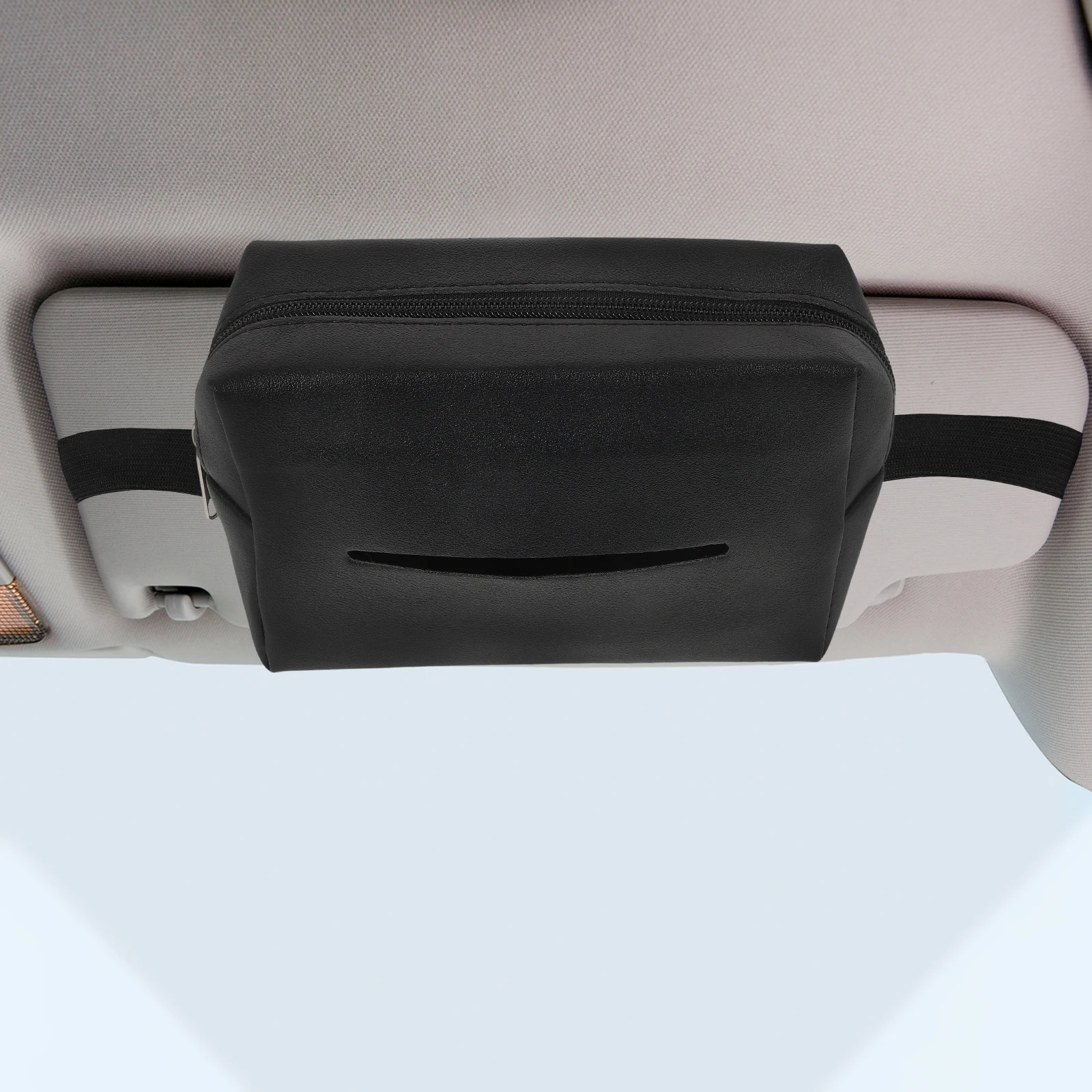 

Car Tissue Bag PU Back Seat Organizer Napkin Holder Rear Sun Visor Trunk Storage Car Decor Simple Installation