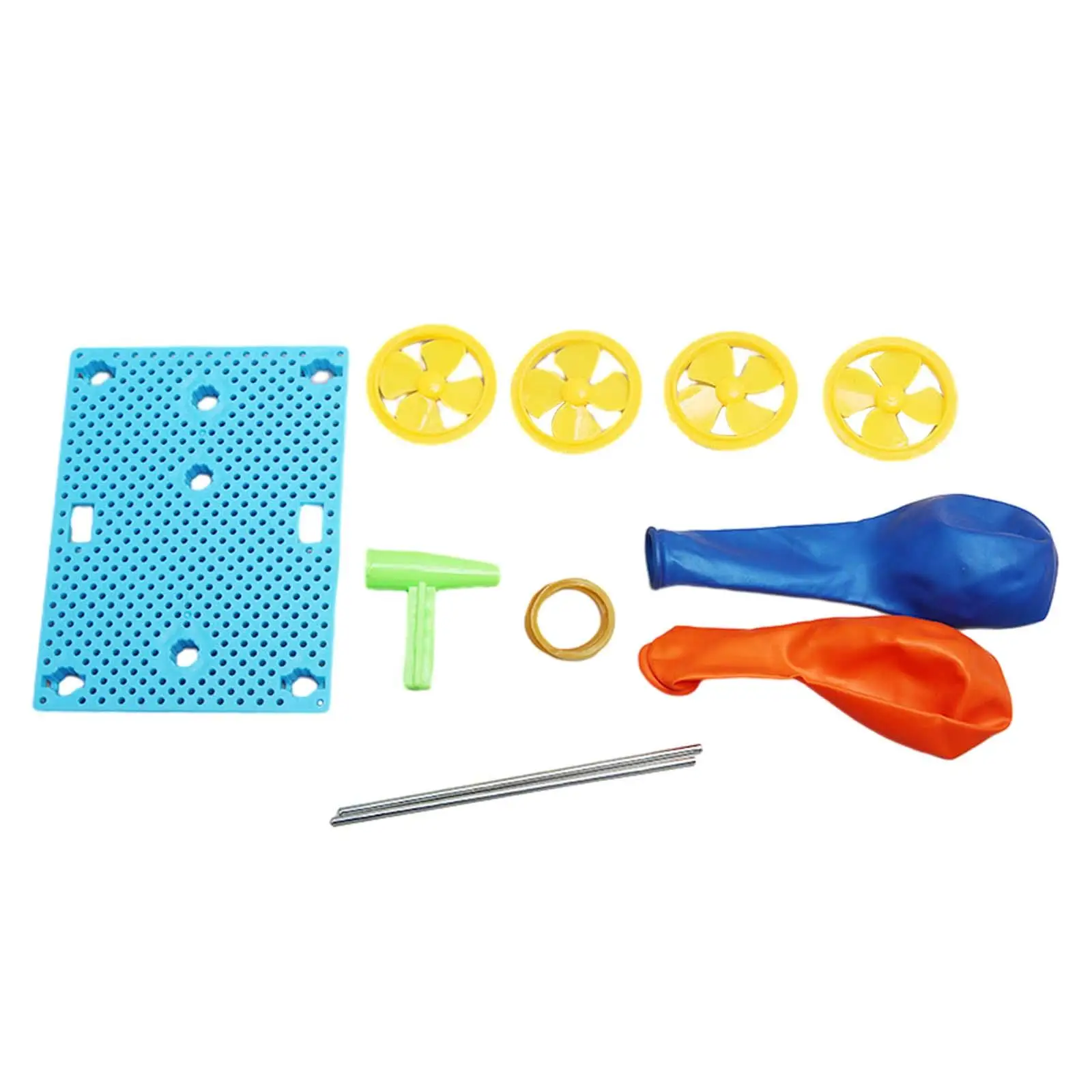 DIY Balloon Launcher Toy Science Experiment Kits Handicrafts 3D Puzzle Recoil Trolley for Women Kids Male Teachers Students