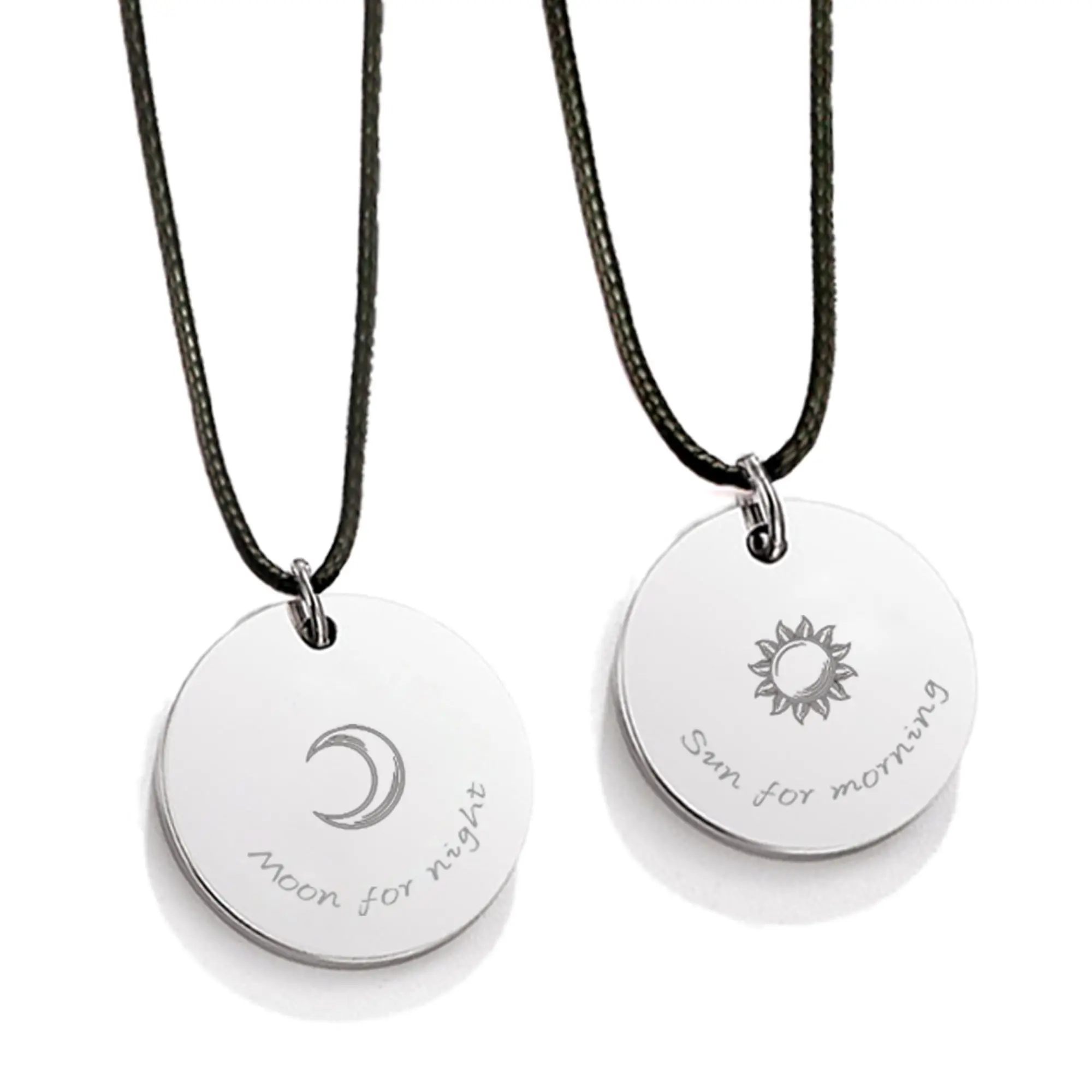 

Customizable Moon Sun Lover Necklace for Women Men Couple Jewelry Gifts