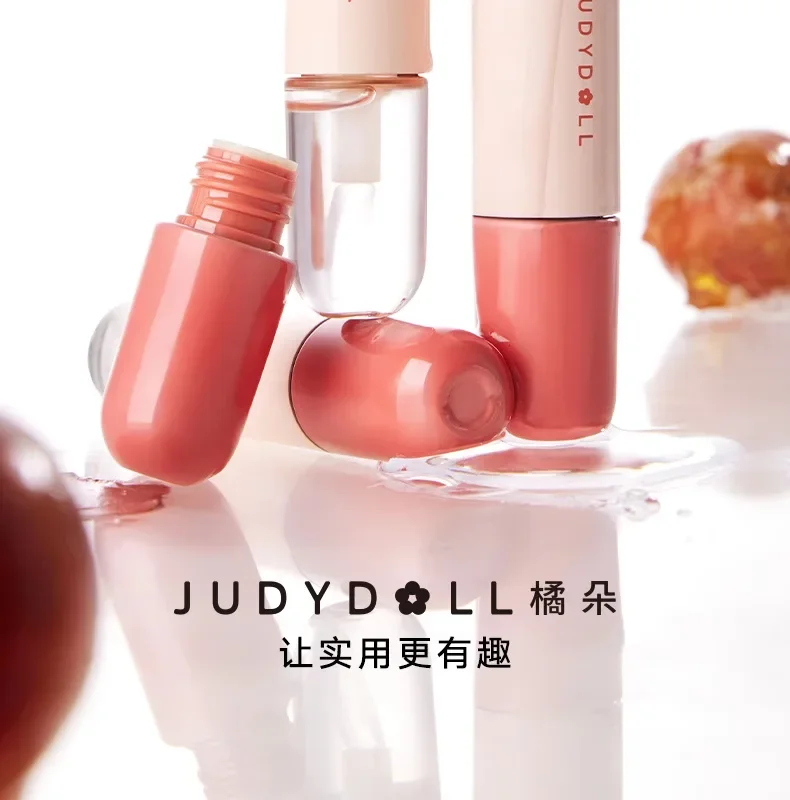 Novo judydoll laranja rocha açúcar cabaça dupla terminou brilho labial esmalte óleo labial hidratante de longa duração fosco espelho batom quente