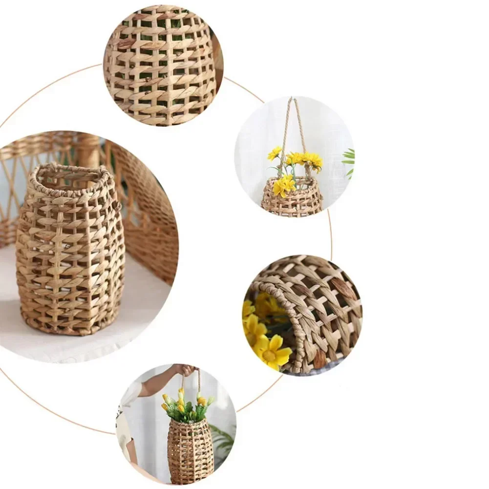 

Artisan Crafted Decor 23*13*30,5 см Подвесная декоративная ваза Натуральная вода Гиацинт Практичные размеры Уникальное творчество
