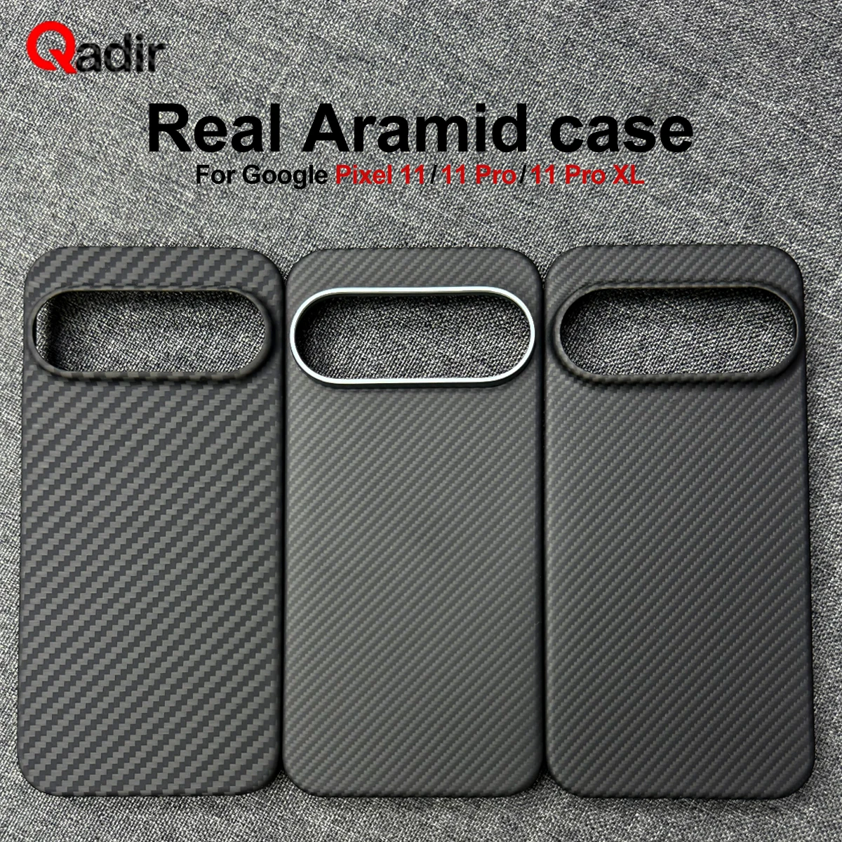 QADIR Aramid Carbon Fiber Case for Google Pixel 11 Pro XL/10 Pro XL Case Ultra-Thin Drop-Resistant Carbon Fiber for 9 Pro Cover