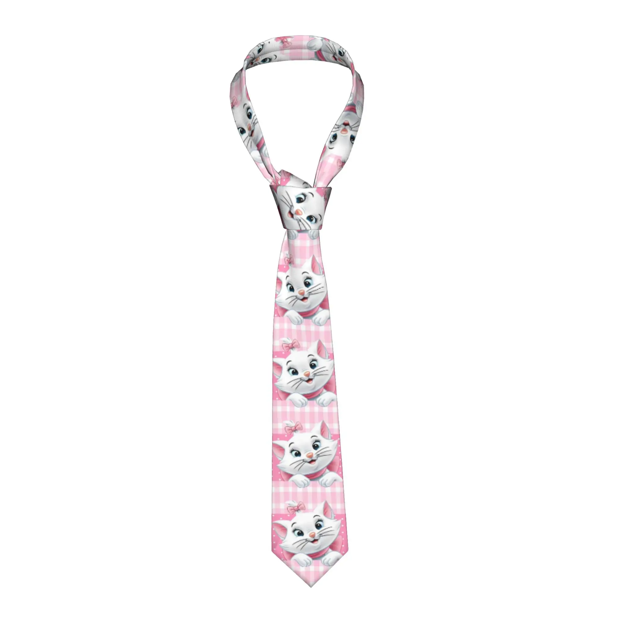 Neckties Aristocats Maries Cats Unisex Skinny 8 cm Narrow Neck Tie  for Men Daily Wear Cravat Wedding Accessories Cosplay Props