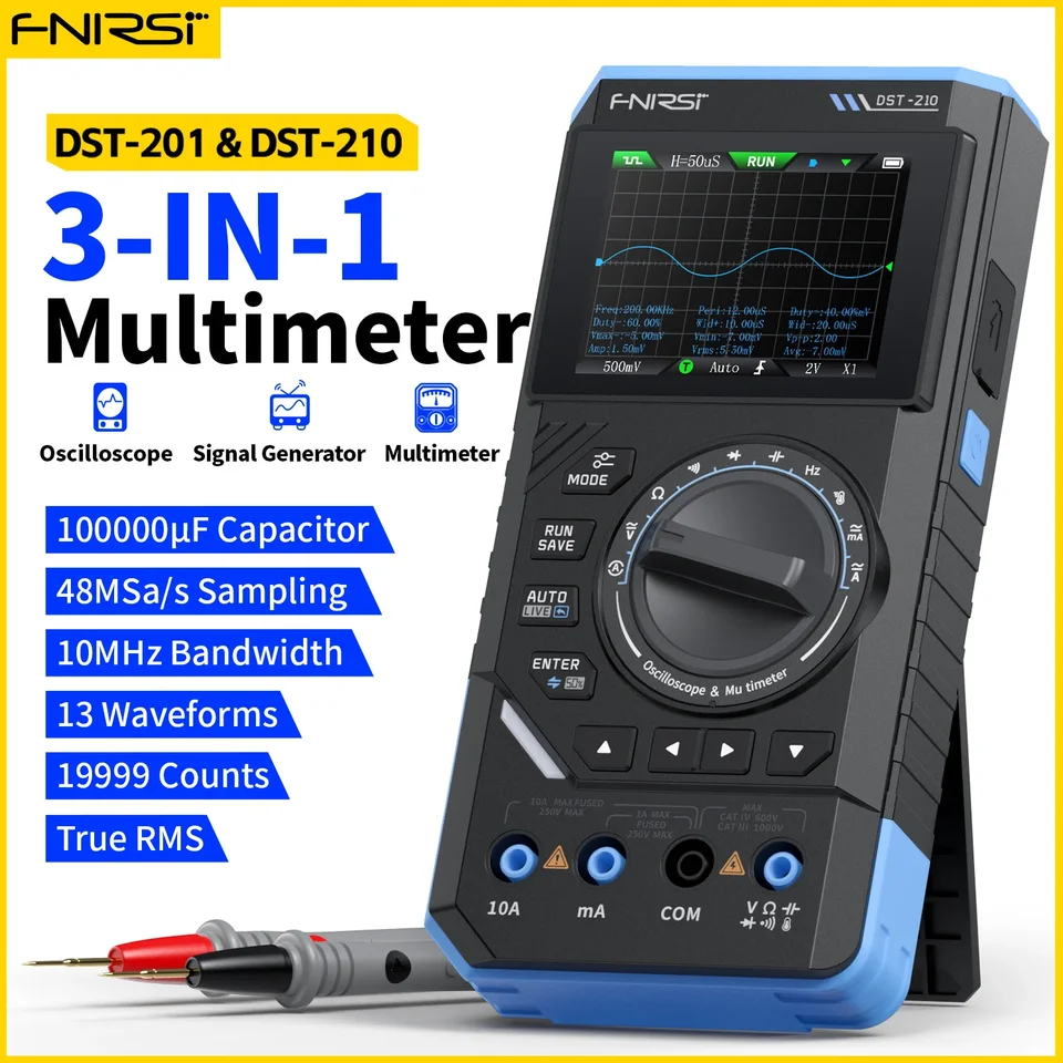 FNIRSI DST-210 と DST-201 3in1 デジタルマルチメーター