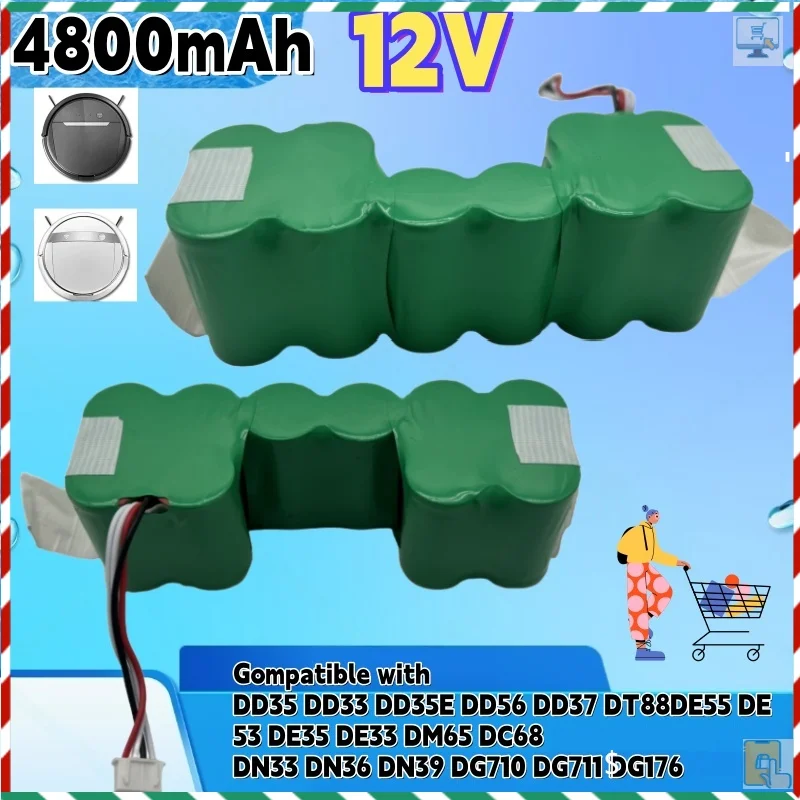 🦽 Высококачественный аккумулятор для робота-пылесоса Ecovacs Deebot DM87 DM88 DG716 DE33 DE35 DE55 DD35 12 В, 4800 мАч. 🦽 Высококачественный аккумулятор для робота-пылесоса Ecovacs Deebot DM87 DM88 DG716 DE33 DE35 DE55 DD35 12 В, 4800 мАч.