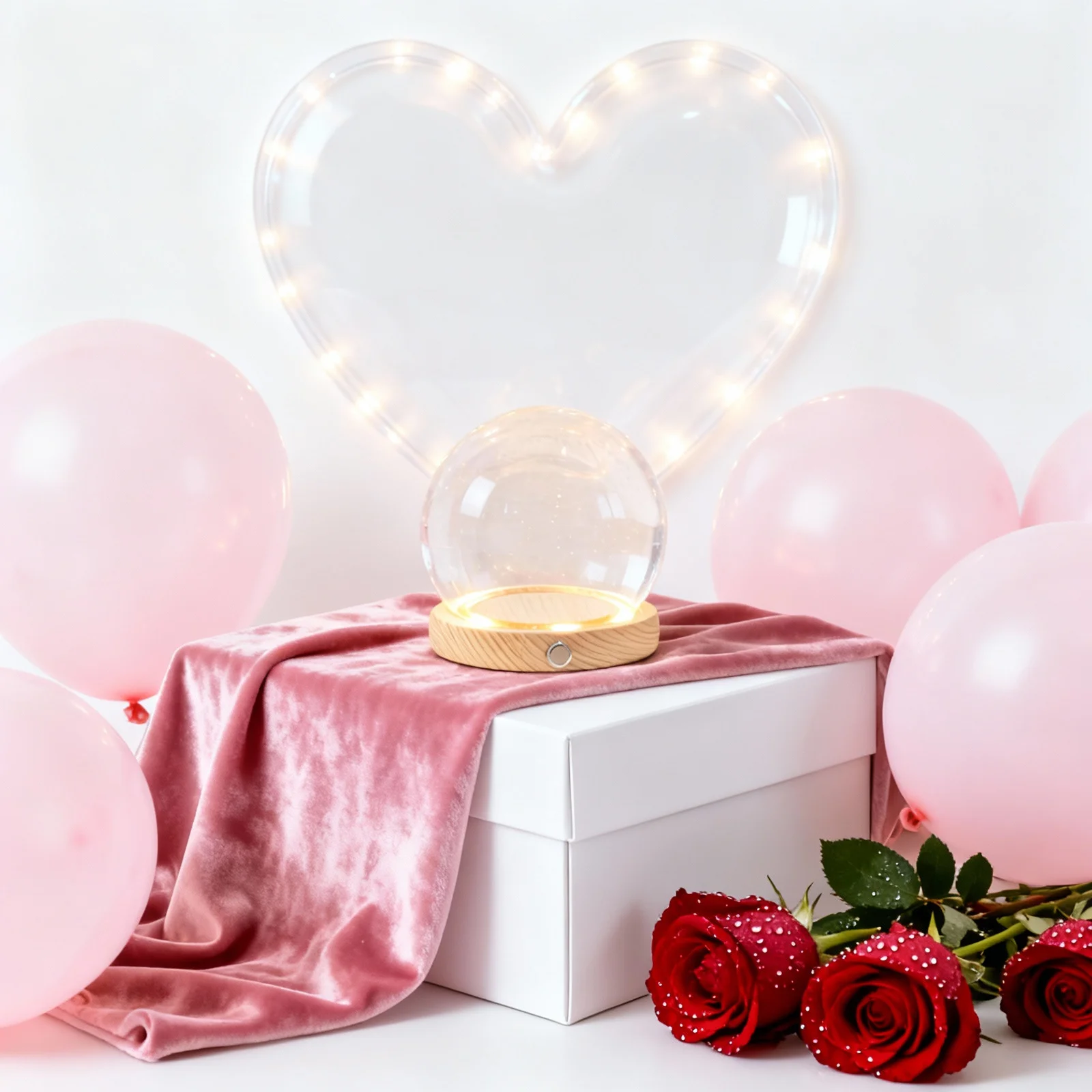 

1Set Delicate Glass Cover Wooden Base Glass Dome Cloche for Decorative Figurines and Flowers Eternal Flower Cover