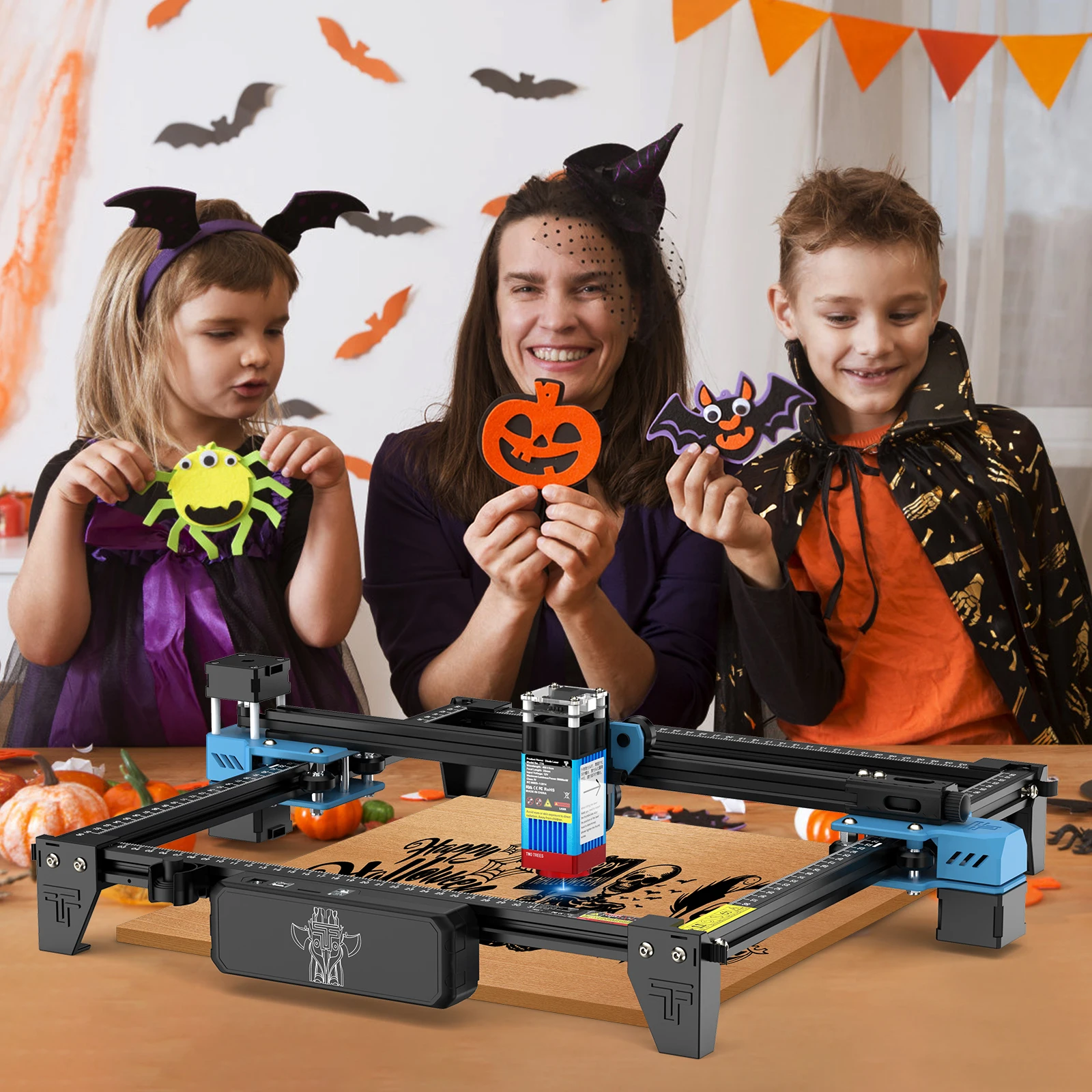 Mesin Ukiran Laser TwoTrees TTS-55 Pro 80W Pemotong CNC dengan Kontrol Offline WiFi untuk Laser Biru 445±nm Akrilik Logam Kayu