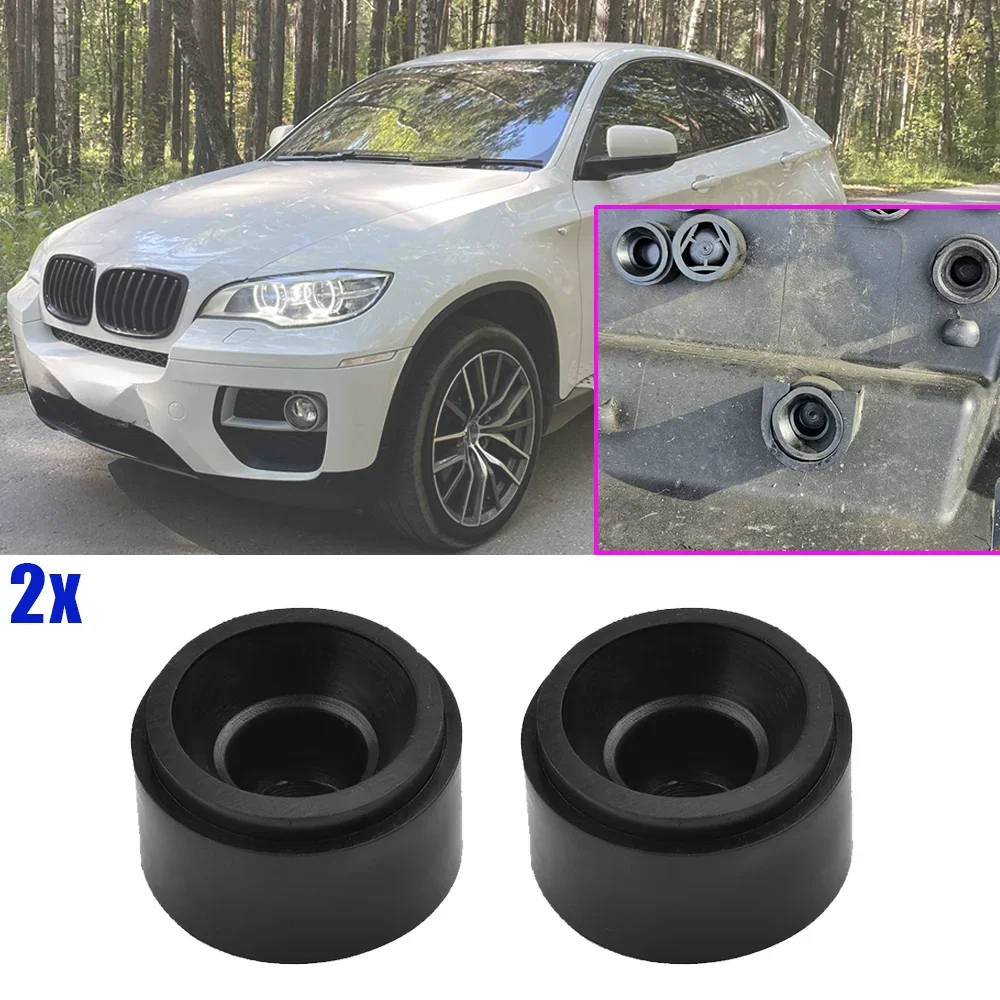 2Pcs For BMW X6 E71 E72 2008 2009 2010 2011 2012 2013 2014 11147799108 Auto Engine Cover Mounting Rubber Pad Black