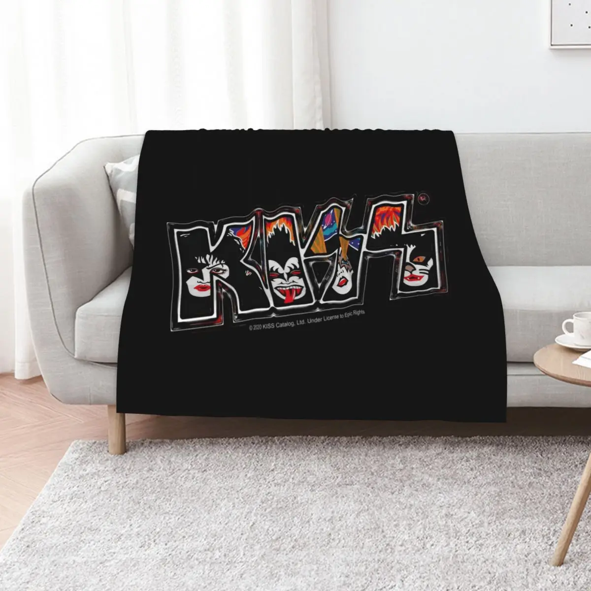 

KISS  rock music band - Rock and Roll Over Style 3 Throw Blanket warm winter Vintage anime Cute Blankets