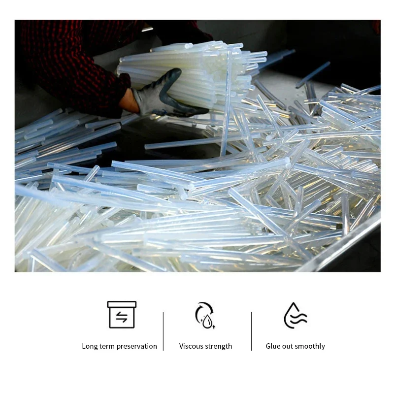 Barras de pegamento de 7/11mm para pistola de pegamento pequeña, barra adhesiva, barras de pegamento de fusión de temperatura caliente, recambios, reparación de productos artesanales