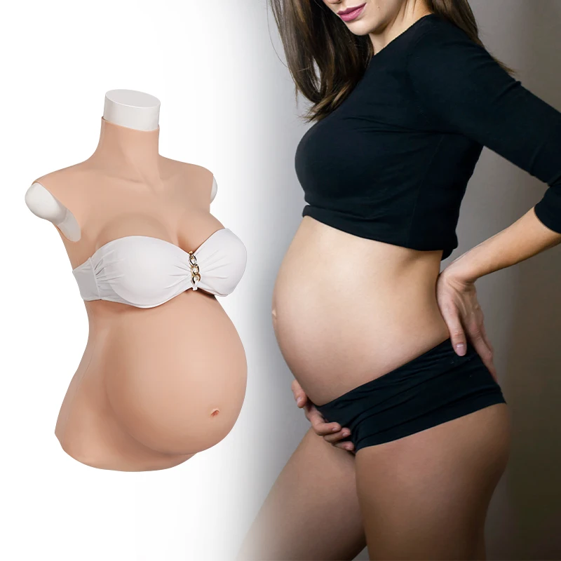 

KUMIHO 4TH GEN Cosplay Fake Pregnant Belly Crossdress Breast Prosthesis Silicone Pregnant False Belly Fake Pregnant