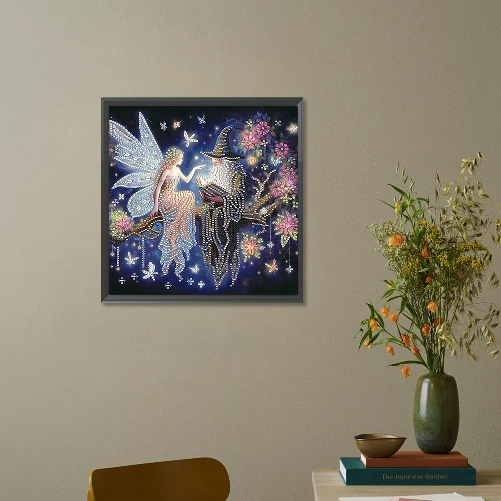 

9pcs Fairy 5D DIY Special Shape Crystal Partial Diamond Painting Kit 30x30cm