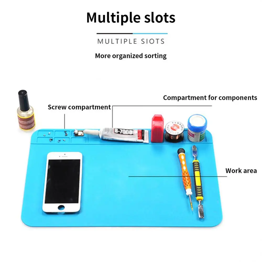 ESD isolamento termico tappetino per saldatura strumenti di lavoro Kit di strumenti di riparazione del telefono del Computer Pad di riparazione funzionante piattaforma di manutenzione resistente al calore