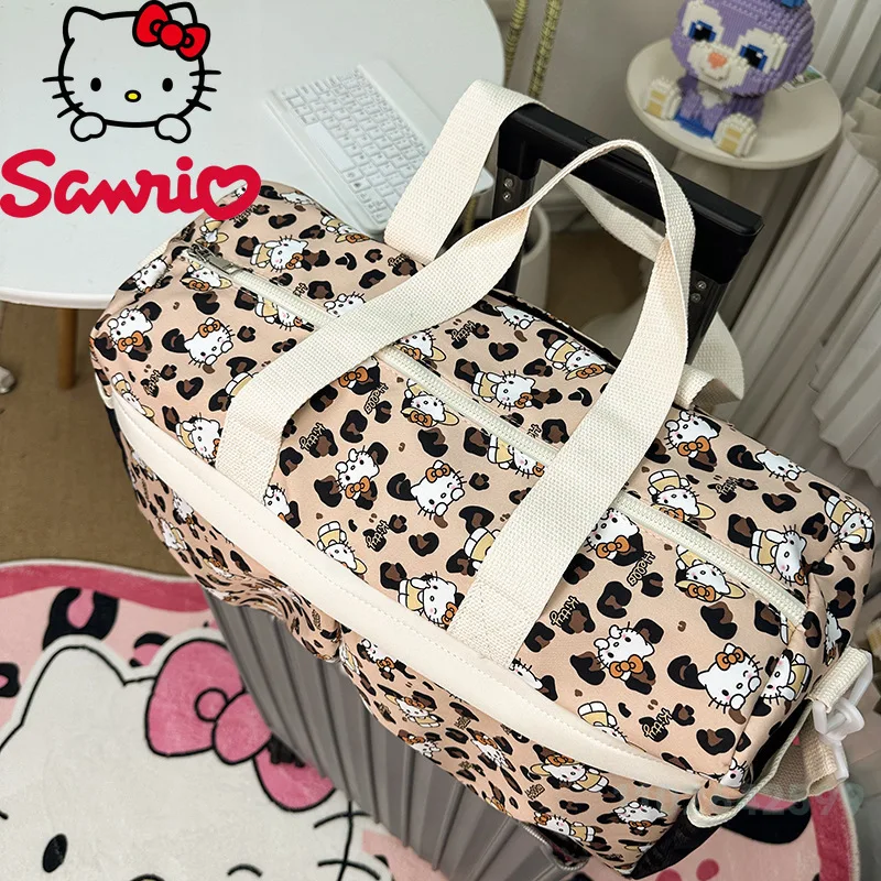 HelloKitty New Travel Handbag Fashion High Quality One Shoulder Fitness Storage Bag Cartoon Versatile Large Capacity Storage Bag