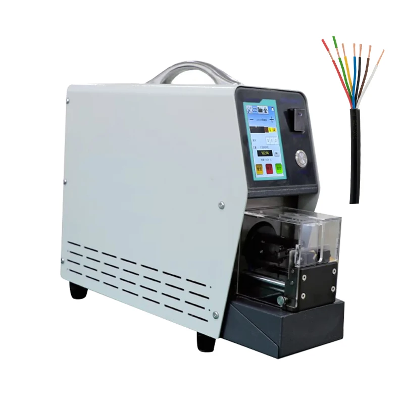 EW-1105 semi-automatic multi-conductor cable stripping machine 0.05-16mm2 coaxial cable rotary stripper machinery